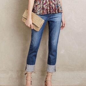 Ag Adriano Goldschmied Blue Cropped Jeans